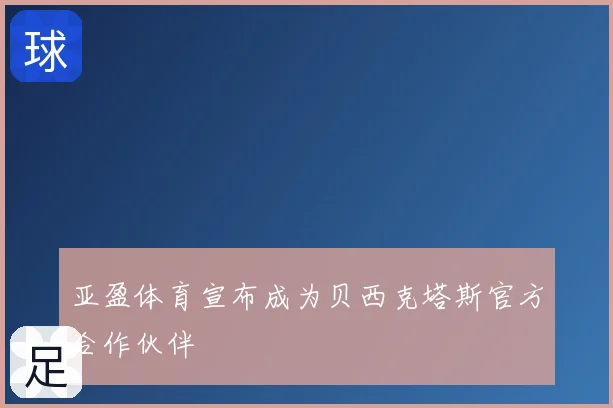亚盈体育宣布成为贝西克塔斯官方合作伙伴